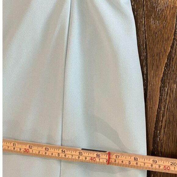 Betsy & Adam Crystal Crossed Strap Cowl Back Gown Sz 12 - Picture 10 of 15